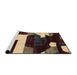 Sideview of Machine Washable Abstract Dark Almond Brown Rug, wshabs1824