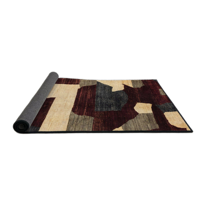 Sideview of Abstract Dark Almond Brown Oriental Rug, abs1824