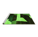 Sideview of Machine Washable Oriental Green Modern Area Rugs, wshabs1824grn