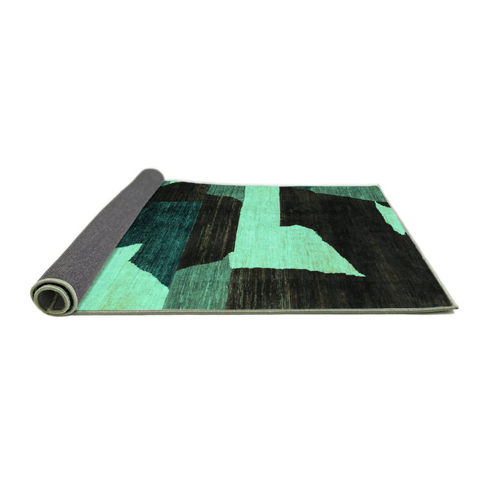 Sideview of Oriental Turquoise Modern Rug, abs1824turq