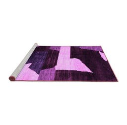 Sideview of Machine Washable Oriental Purple Modern Area Rugs, wshabs1824pur
