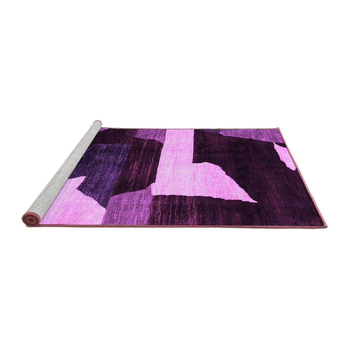 Sideview of Machine Washable Oriental Purple Modern Area Rugs, wshabs1824pur