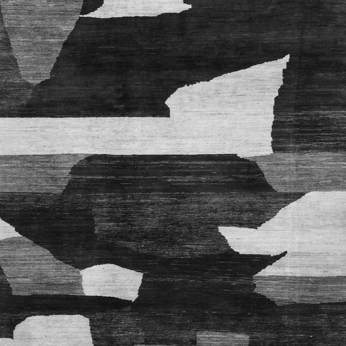 Square Machine Washable Oriental Gray Modern Rug, wshabs1824gry