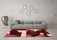 Machine Washable Oriental Red Modern Rug, wshabs1824red