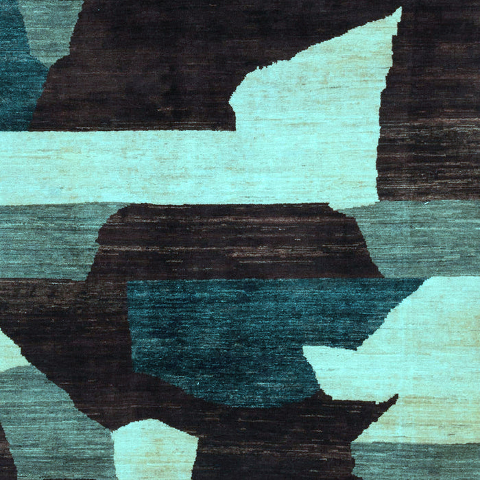 Machine Washable Oriental Light Blue Modern Rug, wshabs1824lblu