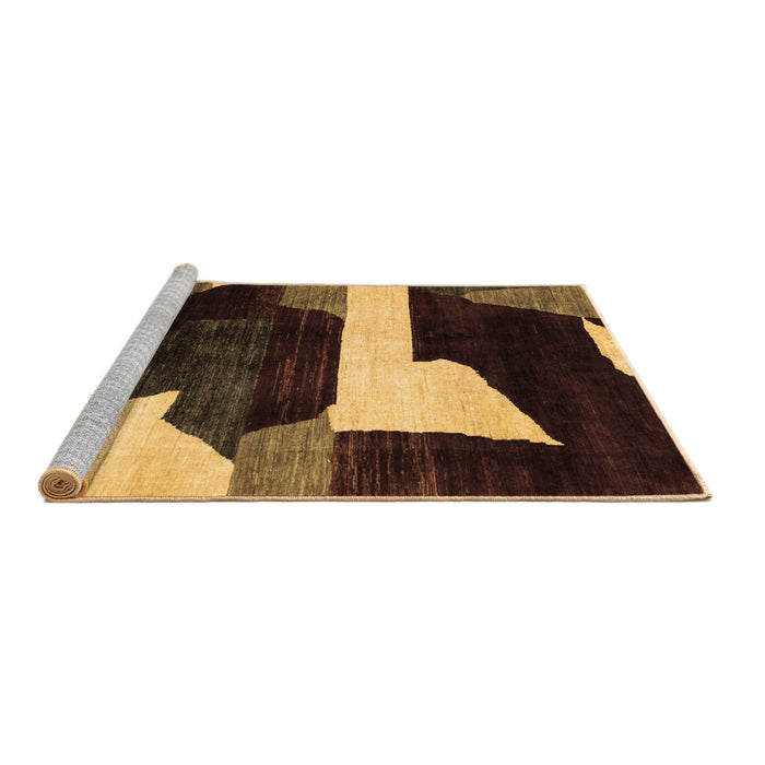 Sideview of Machine Washable Oriental Brown Modern Rug, wshabs1824brn