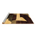 Sideview of Machine Washable Oriental Brown Modern Rug, wshabs1824brn