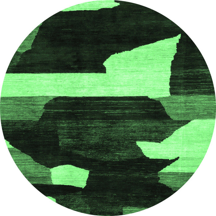 Round Oriental Emerald Green Modern Rug, abs1824emgrn