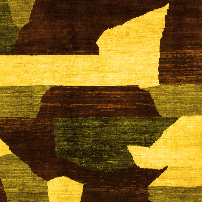 Machine Washable Oriental Yellow Modern Rug, wshabs1824yw