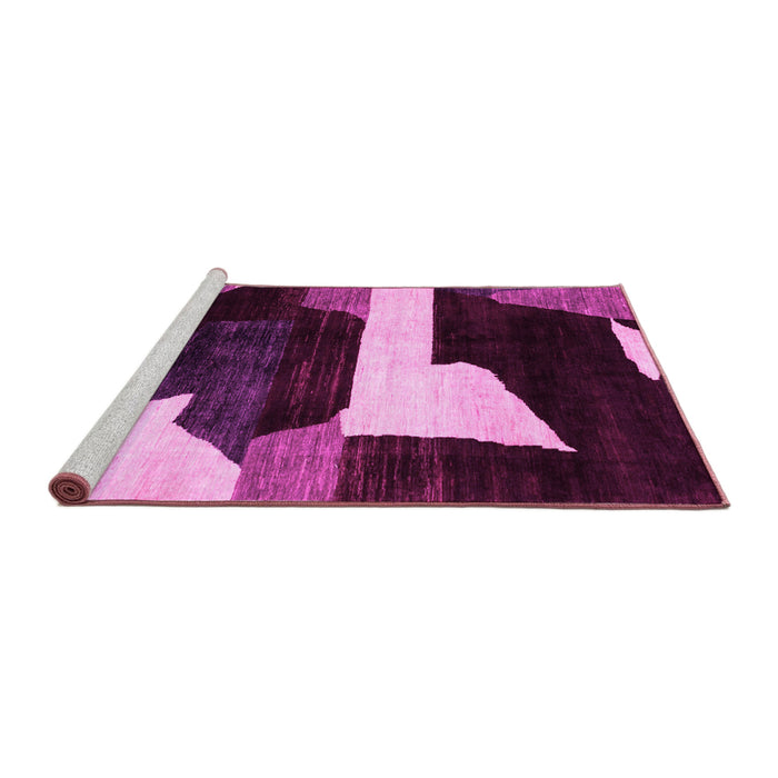 Sideview of Machine Washable Oriental Pink Modern Rug, wshabs1824pnk
