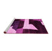 Sideview of Machine Washable Oriental Pink Modern Rug, wshabs1824pnk