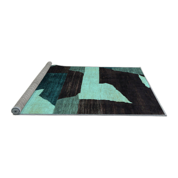 Sideview of Machine Washable Oriental Light Blue Modern Rug, wshabs1824lblu