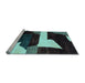 Sideview of Machine Washable Oriental Light Blue Modern Rug, wshabs1824lblu