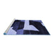 Sideview of Machine Washable Oriental Blue Modern Rug, wshabs1824blu