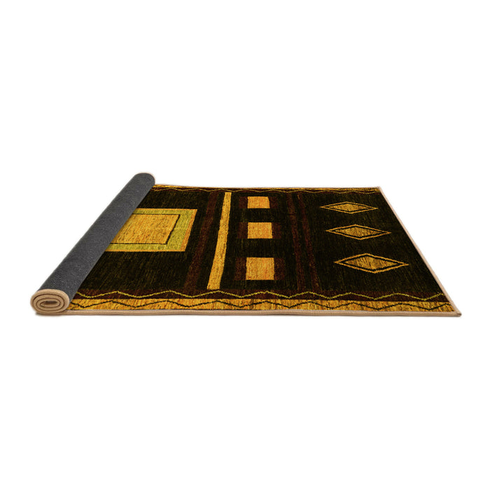 Sideview of Oriental Yellow Modern Rug, abs1825yw