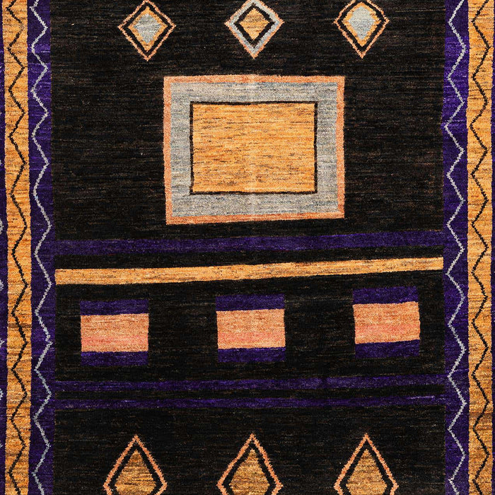 Machine Washable Abstract Sienna Brown Rug, wshabs1825