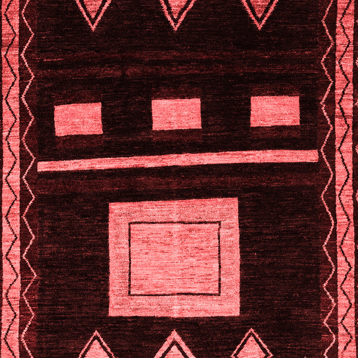 Machine Washable Oriental Red Modern Rug, wshabs1825red