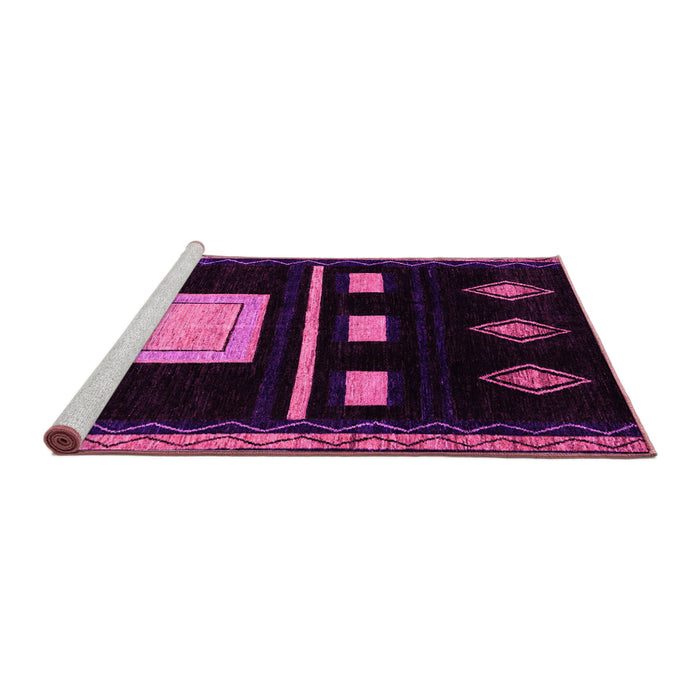 Sideview of Machine Washable Oriental Pink Modern Rug, wshabs1825pnk