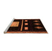 Sideview of Machine Washable Oriental Orange Modern Area Rugs, wshabs1825org