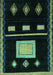 Oriental Turquoise Modern Rug, abs1825turq