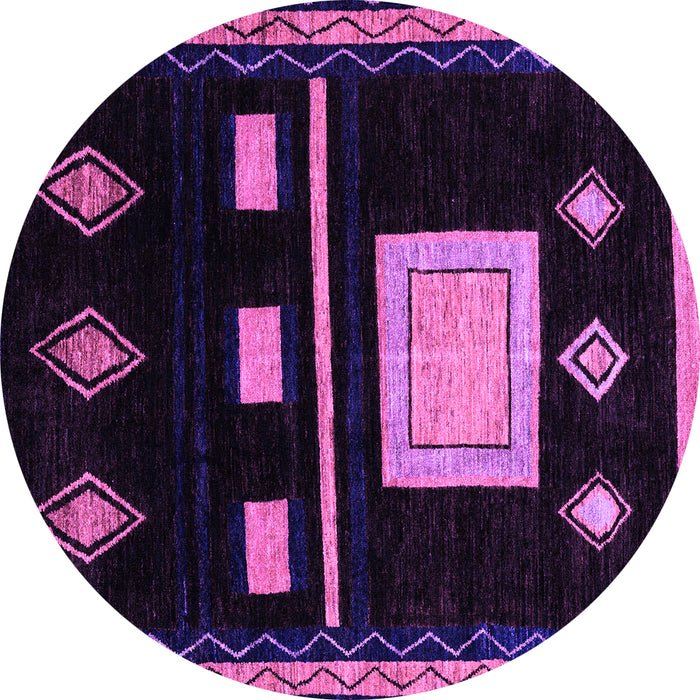 Round Oriental Purple Modern Rug, abs1825pur