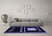 Machine Washable Oriental Blue Modern Rug in a Living Room, wshabs1825blu