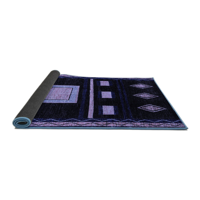 Sideview of Oriental Blue Modern Rug, abs1825blu