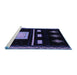 Sideview of Machine Washable Oriental Blue Modern Rug, wshabs1825blu