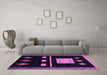 Machine Washable Oriental Purple Modern Area Rugs in a Living Room, wshabs1825pur