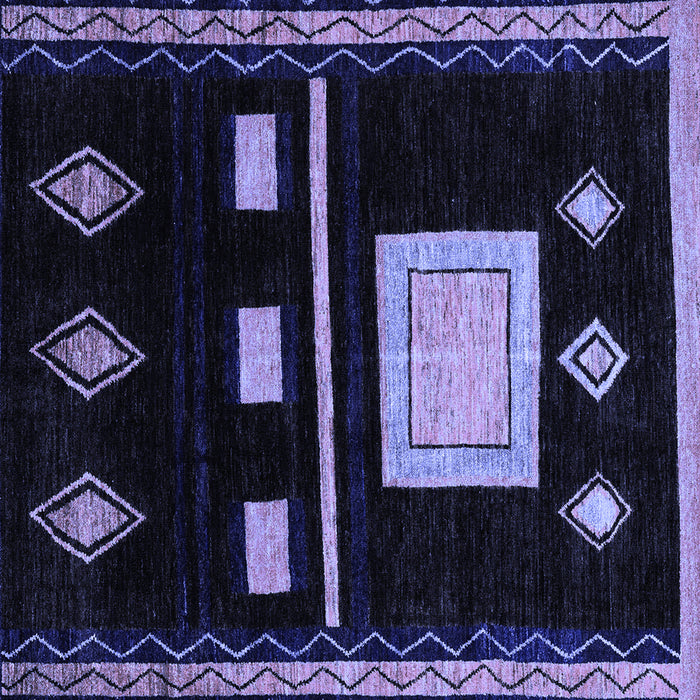 Square Machine Washable Oriental Blue Modern Rug, wshabs1825blu