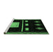 Sideview of Machine Washable Oriental Emerald Green Modern Area Rugs, wshabs1825emgrn