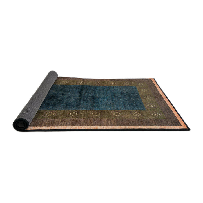 Sideview of Abstract Dark Almond Brown Oriental Rug, abs1826