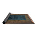 Sideview of Abstract Dark Almond Brown Oriental Rug, abs1826