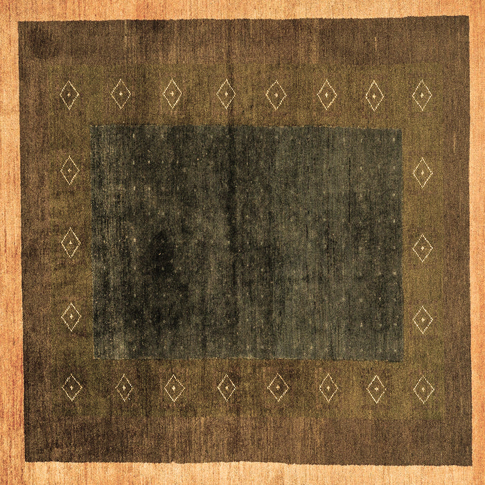 Square Machine Washable Oriental Brown Modern Rug, wshabs1826brn