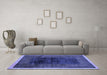 Machine Washable Oriental Blue Modern Rug in a Living Room, wshabs1826blu