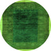 Round Oriental Green Modern Rug, abs1826grn