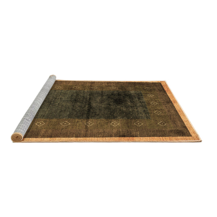 Sideview of Machine Washable Oriental Brown Modern Rug, wshabs1826brn