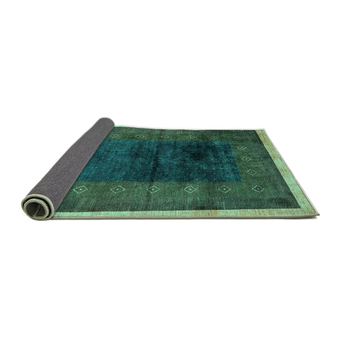 Sideview of Oriental Turquoise Modern Rug, abs1826turq