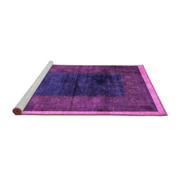 Sideview of Machine Washable Oriental Purple Modern Area Rugs, wshabs1826pur
