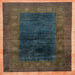 Square Machine Washable Abstract Dark Almond Brown Rug, wshabs1826