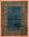 Machine Washable Abstract Dark Almond Brown Rug, wshabs1826