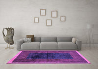 Machine Washable Oriental Purple Modern Rug, wshabs1826pur