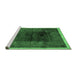 Sideview of Machine Washable Oriental Emerald Green Modern Area Rugs, wshabs1826emgrn