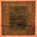 Square Machine Washable Oriental Orange Modern Area Rugs, wshabs1826org