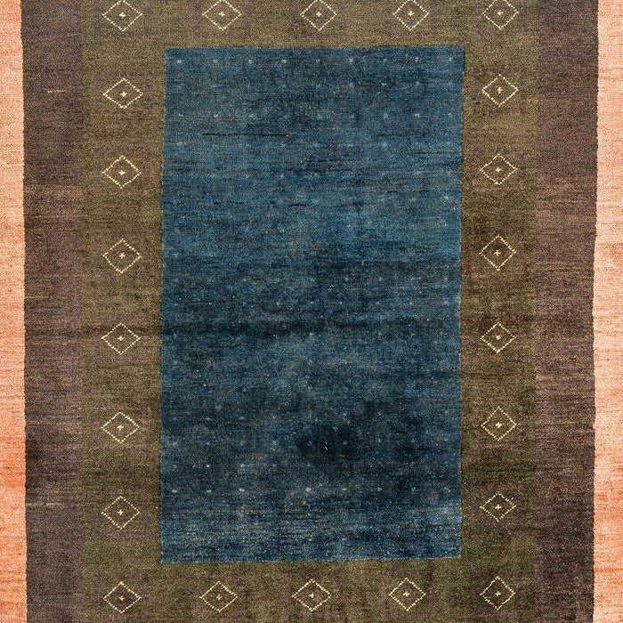 Abstract Dark Almond Brown Oriental Rug, abs1826