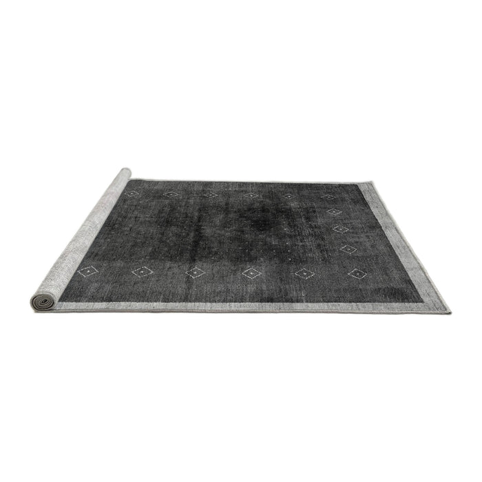 Sideview of Machine Washable Oriental Gray Modern Rug, wshabs1826gry