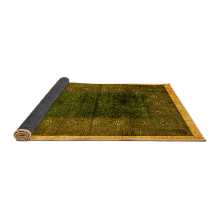 Sideview of Oriental Yellow Modern Rug, abs1826yw