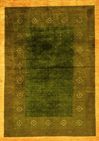 Oriental Yellow Modern Rug, abs1826yw