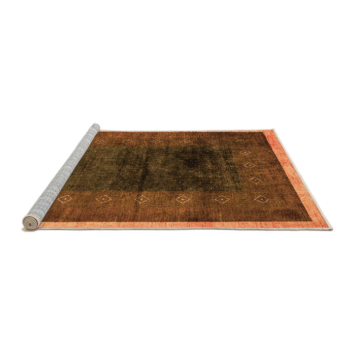 Sideview of Machine Washable Oriental Orange Modern Area Rugs, wshabs1826org
