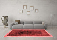 Machine Washable Oriental Red Modern Rug, wshabs1826red